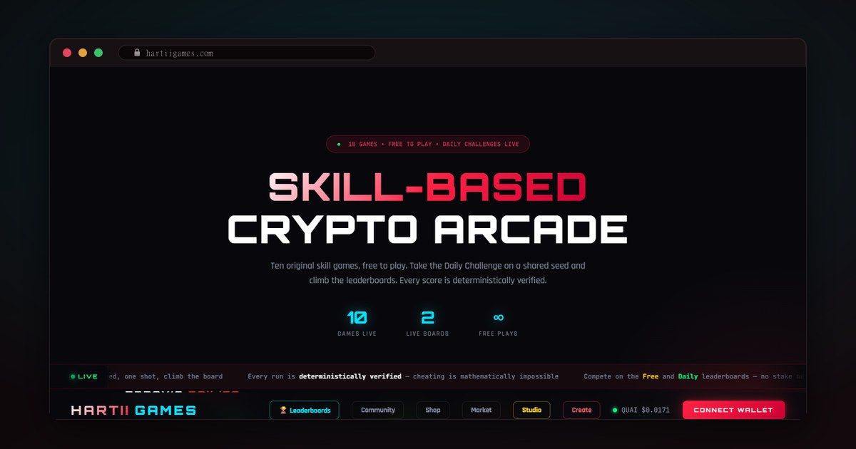 Hartii Games homepage